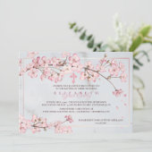 Invitation Cerisier Fleurs Cadre Religieux (Debout devant)