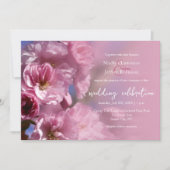 Invitation cerisier rose fleurs mariage de printemps (Devant)