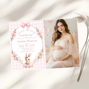 Invitation Certaines Photo de Fête de Bébé Mignon Lapin