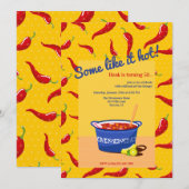 Invitation Certains adorent l'invitation au chili chaud (Devant / Derrière)