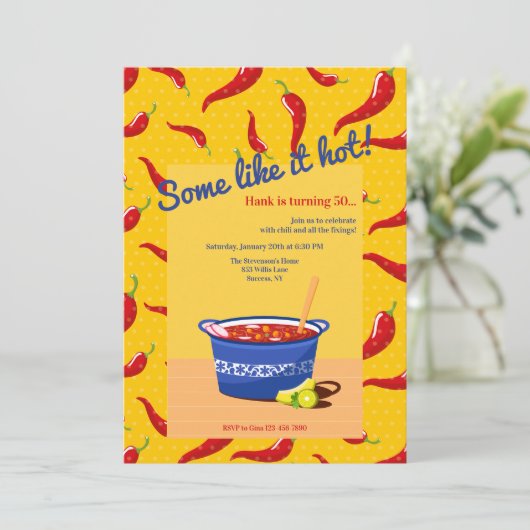 Invitation Certains aiment l'invitation au Chili Chaud (Debout devant)