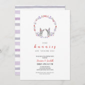 Invitation Certains Bunnies En Font Un, Anniversaire Du Print (Devant / Derrière)