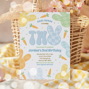 Invitation Certains Bunny 2e anniversaire partie lapin modern