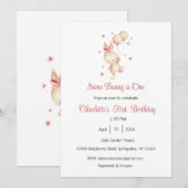 Invitation Certains Bunny est une invitation, Bunny une fête, (Devant / Derrière)