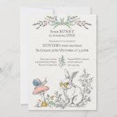 Invitation Certains BUNNY tournent UN bois rustique (Devant)