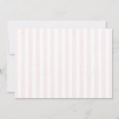 Invitation Certains Lapin a un Ruban Rose Gingham 1er Anniver (Dos)