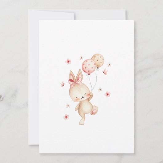 Invitation Certains lapin est une invitation, lapin une fête, (Dos)