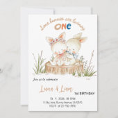 Invitation Certains lapins fêtent leur premier anniversaire J (Devant)