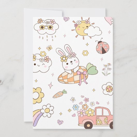 Invitation Certains lapins ont une fête Pâques fête d'anniver (Dos)