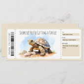 Invitation Certificat cadeau à la tortue modifiable pour les (Devant / Derrière)