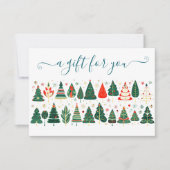 Invitation Certificat cadeau Arbre de Noël Scandinave (Devant)