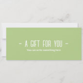 Invitation Certificat cadeau Billet Jardin Botanique (Dos)