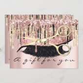 Invitation Certificat cadeau Coiffeur Maquillage Lash Or Lux (Devant / Derrière)