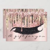 Invitation Certificat cadeau Coiffeur Maquillage Lash Or VIP (Devant / Derrière)