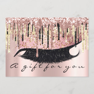 Invitation Certificat cadeau Coiffeur Maquillage Lash Or VIP