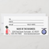 Invitation Certificat cadeau Cosmétique Maquillage aquarelle (Dos)