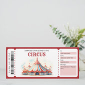 Invitation Certificat cadeau de billets Circus Surprise (Debout devant)