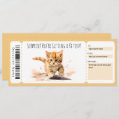 Invitation Certificat cadeau de chaton modifiable pour amoure (Devant / Derrière)