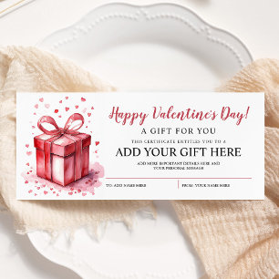 Invitation Certificat cadeau de jour Valentines