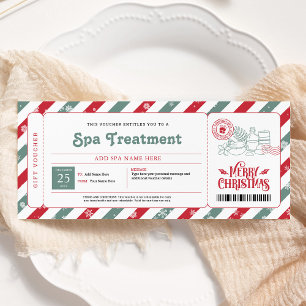 Invitation Certificat Cadeau de Journee au Spa de Noël