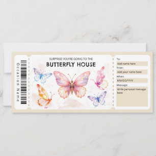 Invitation Certificat-cadeau de la Maison du Papillon
