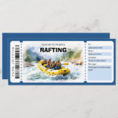 Invitation Certificat cadeau de l'expérience de rafting (Devant / Derrière)