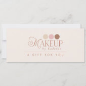 Invitation Certificat Cadeau de Maquilleur Professionnel Mode (Devant)