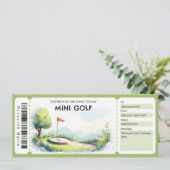Invitation Certificat-cadeau de mini-golf (Debout devant)