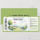 Invitation Certificat-cadeau de mini-golf (Devant / Derrière)