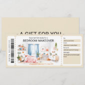 Invitation Certificat-cadeau de relooking de pièce (Devant / Derrière)
