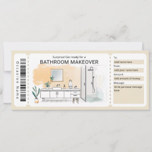 Invitation Certificat-cadeau de rénovation de salle de bain