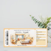 Invitation Certificat cadeau de réservation d'hôtel (Debout devant)
