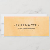 Invitation Certificat cadeau de réservation d'hôtel (Dos)