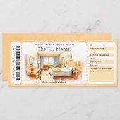 Invitation Certificat cadeau de réservation d'hôtel (Devant / Derrière)