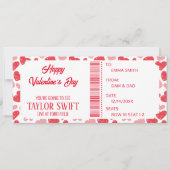 Invitation Certificat cadeau de Saint Valentin Billets de con (Devant)