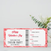 Invitation Certificat cadeau de Saint Valentin Billets de con (Debout devant)