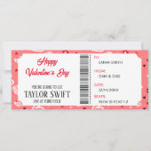 Invitation Certificat cadeau de Saint Valentin Billets de con (Devant)