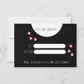 Invitation Certificat Cadeau de Saint-Valentin MODERNE Coeurs (Dos)