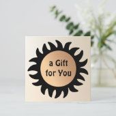 Invitation Certificat cadeau de salon de bronzage Spray Tan (Debout devant)