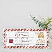 Invitation Certificat-cadeau de séance photo pour Noël (Debout devant)