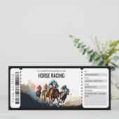Invitation Certificat cadeau de surprise Horse Racing (Debout devant)