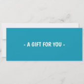 Invitation Certificat-cadeau de voyage, cadeau de voyage rout (Dos)