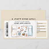 Invitation Certificat-cadeau d'électroménager (Devant / Derrière)