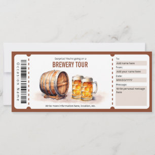 Invitation Certificat cadeau d'excursion de brasserie - Dégus