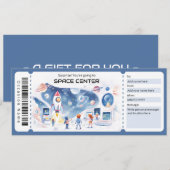 Invitation Certificat-cadeau du Centre Spatial (Devant / Derrière)