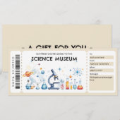 Invitation Certificat-cadeau du Musée des Sciences (Devant / Derrière)