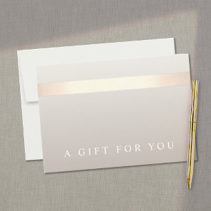 Invitation Certificat cadeau Elegant Gold Stripe