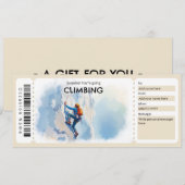 Invitation Certificat Cadeau Escalade (Devant / Derrière)