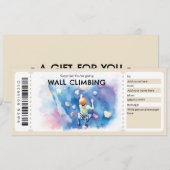 Invitation Certificat Cadeau Escalade sur Mur (Devant / Derrière)