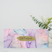 Invitation Certificat cadeau Ethereal Pastel Watercolor (Debout devant)